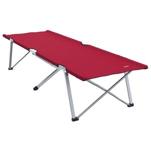vidaXL Składane Ł&oacute;żko Kempingowe Czerwony 194 x 62,5 x 42,5 cm