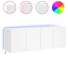 vidaXL Ścienne szafki TV z LED, 2 szt., białe, 60x35x41 cm