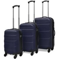 vidaXL Zestaw 3 walizek podróżnych, niebieski, 45,5/55/66 cm