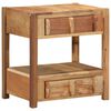 vidaXL Stolik końcowy Brązowy 43 x 32 x 46 cm Lite Drewno Recyklingowe