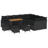 vidaXL Zestaw Sof na Ogr&oacute;d z poduszką z przechowywaniem 13 pcs Czarny
