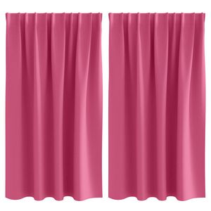 vidaXL Firany blackout z k&oacute;łkami 2 szt. Jasnor&oacute;żowy 140 x 140 cm