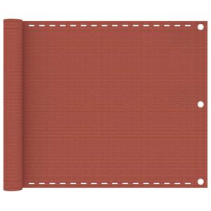 vidaXL Parawan balkonowy, kolor terakota, 75x400 cm, HDPE