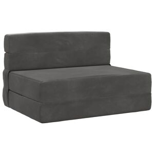 vidaXL Składana Sofa Ł&oacute;żko ciemnoszary 70 x 72 x 60 cm tkanina