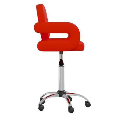 vidaXL Obrotowe krzesła stołowe, 4 szt., czerwone, sztuczna skóra