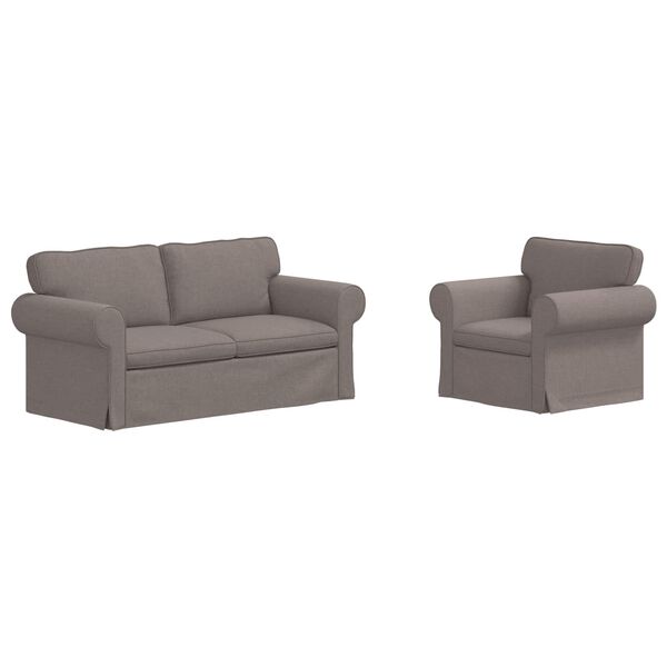 vidaXL Sofa 2 pcs Ciemnoszary 175 x 82 x 80 cm tkanina