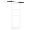 vidaXL Drzwi przesuwne ORKDAL 83 x 211 cm Lite drewno sosnowe i szkło