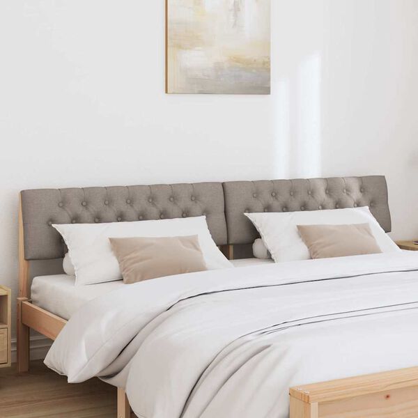 vidaXL Tapicerowane wezgłowie Ciemnoszary 200 cm Lite drewno sosnowe