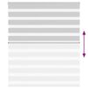 vidaXL Roleta zebra, jasnoszara, szerokość tkaniny 120,9cm, poliester