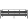 vidaXL Łóżko dzienne, szare, lite drewno sosnowe, 90x200 cm