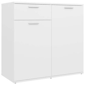 vidaXL Szafka, biała, 80x36x75 cm, materiał drewnopochodny