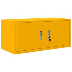 vidaXL Szafka do przechowywania Musztardowy Ż&oacute;łty 90 x 40 x 40 cm Stal