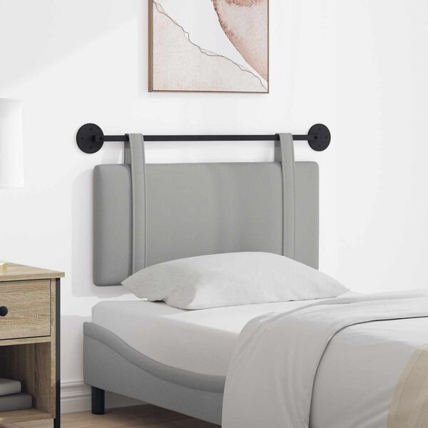 vidaXL Wisząca Głowa Gładki Szary chmur 100 x 55 x 5 cm tkanina