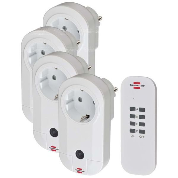 Brennenstuhl Zestaw gniazd sterowanych radiowo RC CE1 4001, 4 szt.
