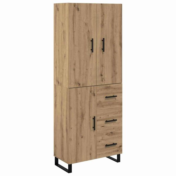 vidaXL Highboard z szufladą 2 pcs Dąb rzemieślniczy 69,5 x 34 x 180 cm