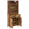 vidaXL Highboard z szufladą Stare drewno 69,5 x 34 x 180 cm