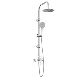 vidaXL System Prysznicowy chromowany Stal nierdzewna 21 x 48 x 112 cm
