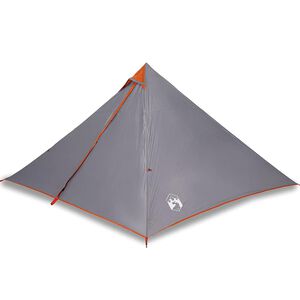 vidaXL Namiot rodzinny tipi, 7-os., szaro-pomarańczowy, wodoszczelny