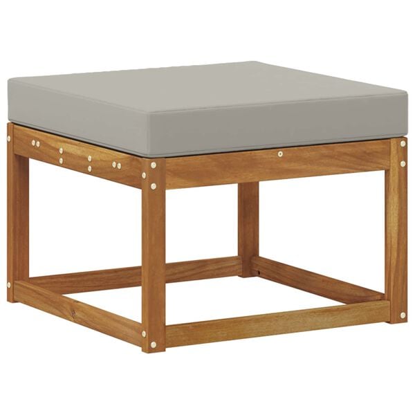 vidaXL Zestaw sof na zewnątrz z poduszką 5 pcs Naturalny i Jasny Szary