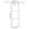 vidaXL Drzwi przesuwne z zestawem okuć czarne 76x205 cm ESG szkło