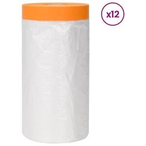 vidaXL Arkusz ochronny z taśmą klejącą 12 szt. przezroczysty HDPE