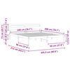 vidaXL Ramka ł&oacute;żka Brązowy 200 x 200 cm Lite drewno sosnowe
