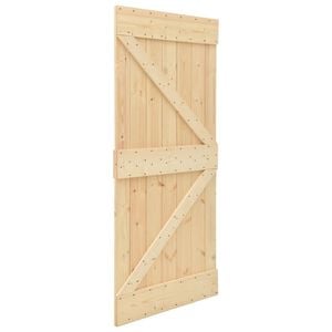 vidaXL Drzwi NARVIK 80 x 210 cm Lite Drewno Sosnowe (Nieobrobione)