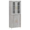 vidaXL Witrynka szary dąb sonoma 69,5x34x180cm materiał drewnopochodny