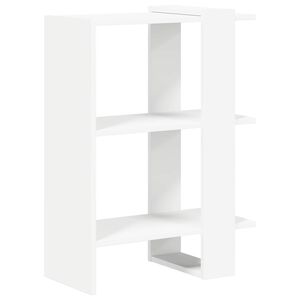 vidaXL P&oacute;łka na książki 2 poziom&oacute;w 52 x 25 x 71,5 cm Biały