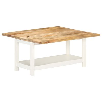 vidaXL Rozkładany stolik kawowy, biały, 90x(45-90)x45 cm, drewno mango