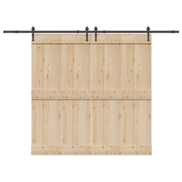 vidaXL System do montażu drzwi przesuwnych, 305 cm, stal, czarny