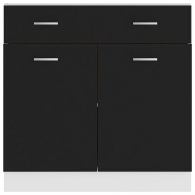 vidaXL Szafka z szufladą, czarna, 80x46x81,5 cm