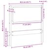 vidaXL Zagłówek Inny Brązowy 80 cm Lite drewno sosnowe