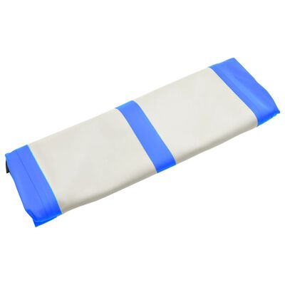 vidaXL Mata gimnastyczna z pompką, 800x100x15 cm, PVC, niebieska