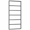 vidaXL Drzwi przesuwne z zestawem okuć czarne 90x205 cm ESG szkło