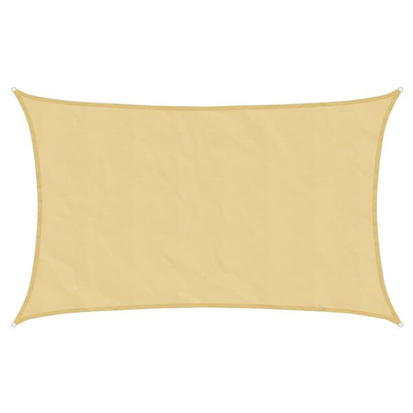vidaXL Żagiel przeciwsłoneczny, piaskowy, 8x5 m, 100% poliester