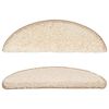 vidaXL Maty na schody 15 szt. 56x17x3 cm Kremowe półokrągłe
