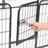 vidaXL Kojec dla ps&oacute;w, 12 paneli 80 x 60 cm, stalowy, czarny