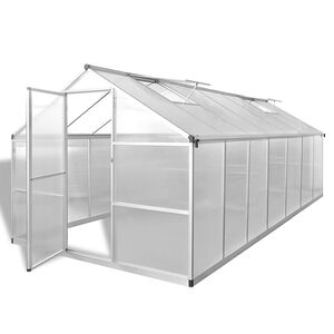 vidaXL Szklarnia, wzmocnione aluminium, 10,53 m&sup2;