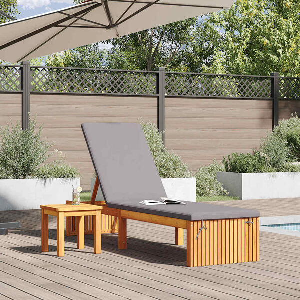 vidaXL Leżak Olej Naturalny 200 x 55 x 94 cm Lite drewno akacjowe