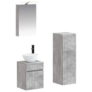 vidaXL Zestaw mebli łazienkowych 4 pcs Betonowy szary
