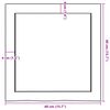 vidaXL Blat do łazienki, ciemnobrązowy, 40x40x(2-4) cm, lite drewno