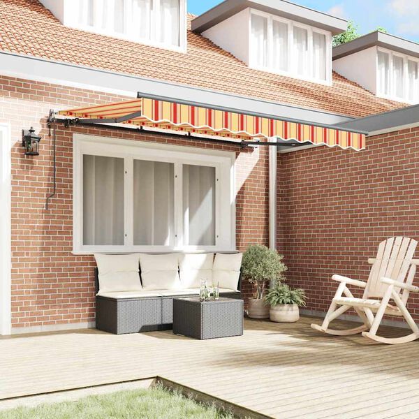 vidaXL Markiza zwijana Ż&oacute;łty 350 x 200 cm tkanina