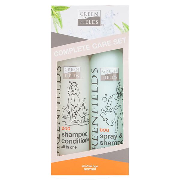 Greenfields Zestaw do pielęgnacji ps&oacute;w: szampon i spray, 2x250 ml
