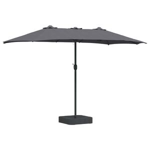 vidaXL Parasolka ogrodowa Antracyt 385 x 209 x 244 cm Poliester