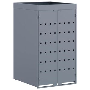 vidaXL Przechowywanie pojemnika na kółkach z dachem na plantery dla jednego pojemnika 240L