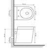 vidaXL Podwieszana toaleta ceramiczna ze spłuczką podtynkową, czarna