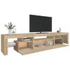 vidaXL Szafka pod TV z oświetleniem LED, dąb sonoma 215x36,5x40 cm