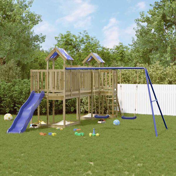 vidaXL Plac zabaw do ogrodu, impregnowane drewno sosnowe