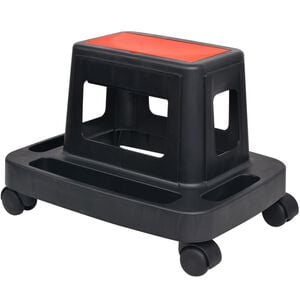 vidaXL Taboret warsztatowy ze schowkiem i k&oacute;łkami, 150 kg